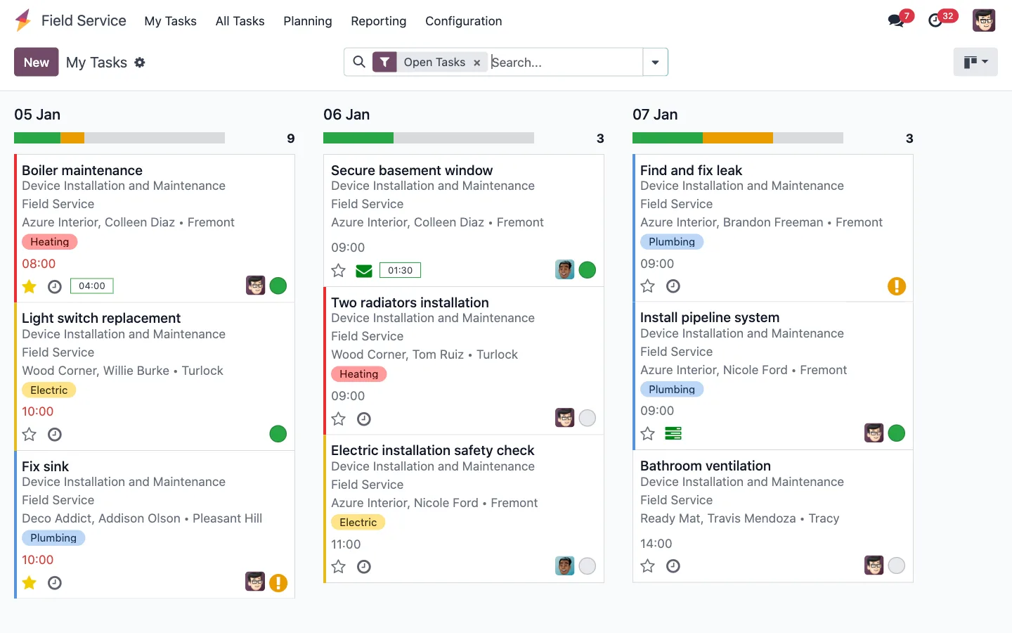 Odoo Services workspace
